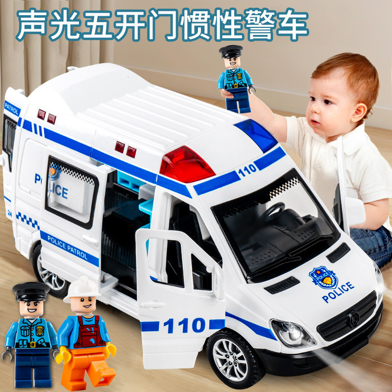 Children's large door-opening sound light inertia force boy toy car ambulance simulation model Children's large door-opening sound light inertia force boy toy car ambulance simulation model