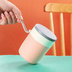 PK7J保溫湯杯帶蓋便攜上班族微波爐加熱燕麥早餐杯湯盒小飯盒粥杯