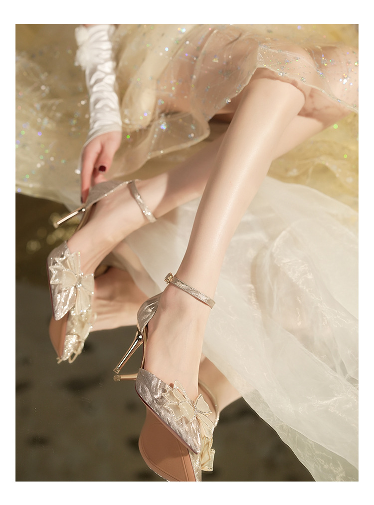 2024 Nuovo stile mondana francese di vendita caldo con fibbia con fiocco in strass perlato, scarpe singole da donna vuote_voghion.com