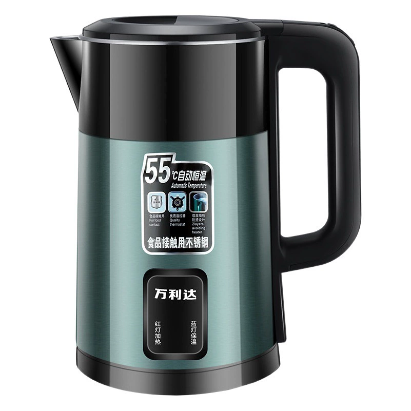 Прямая трансляция продаж: электрический чайник Zheng Wanda Li с термоизоляцией для домашнего использования, из нержавеющей стали, доступен для дропшиппинга на Douyin и Kuaishou.