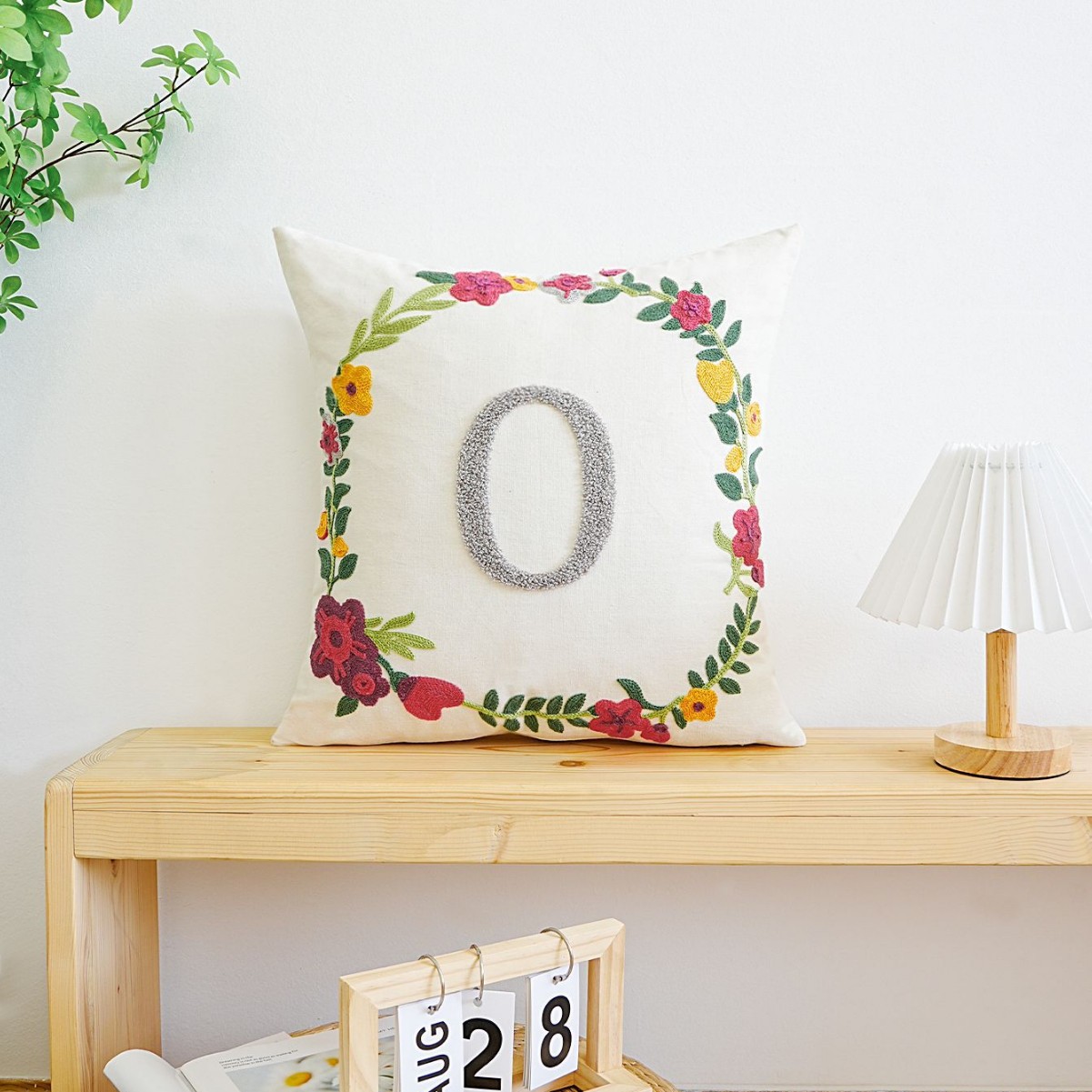 Letras transfronterizas personalizadas toallas bordadas almohada cubierta de sofá sala de estar almohada cubierta de respaldo cubierta de alta calidad sin núcleo