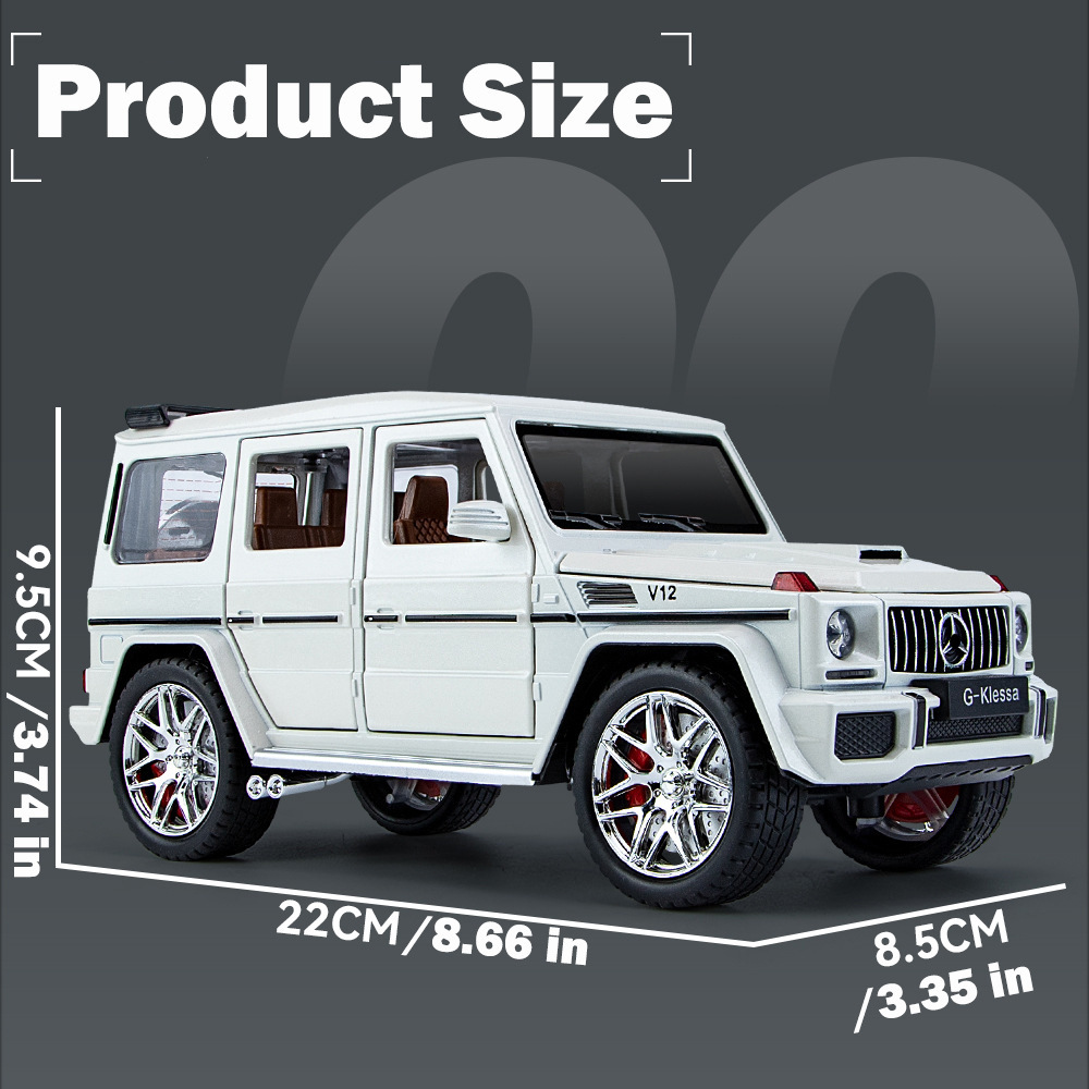Modelo de coche de aleación G63 AMG a escala 1/24, coche de juguete para niños.