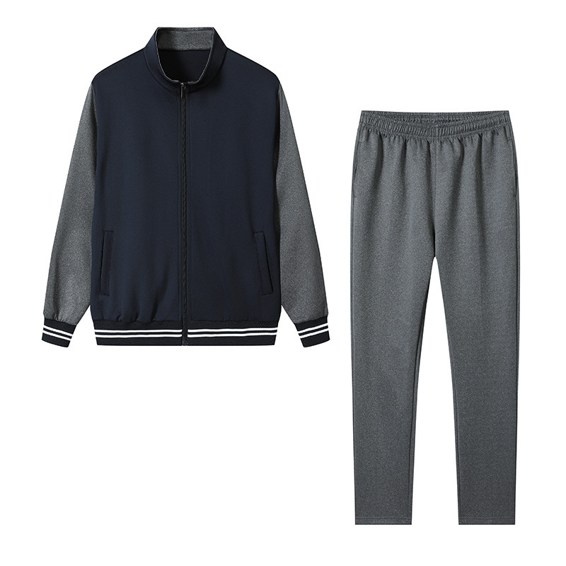 春秋季中小学生校服套装三件套初中生高中蓝白运动服酒红外套上衣|undefined