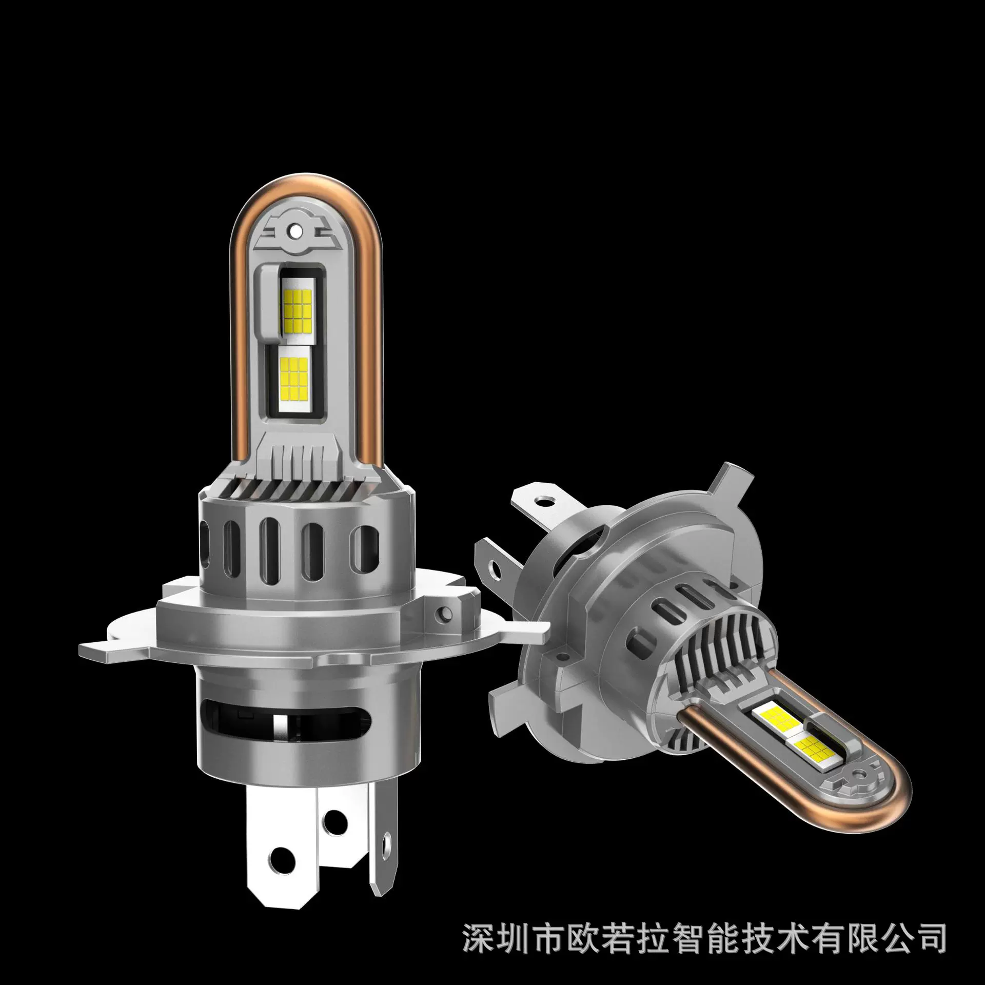 U型铜管U12风扇系列1:1尺寸一体直插LED汽车大灯 H7/H4/9005/H11