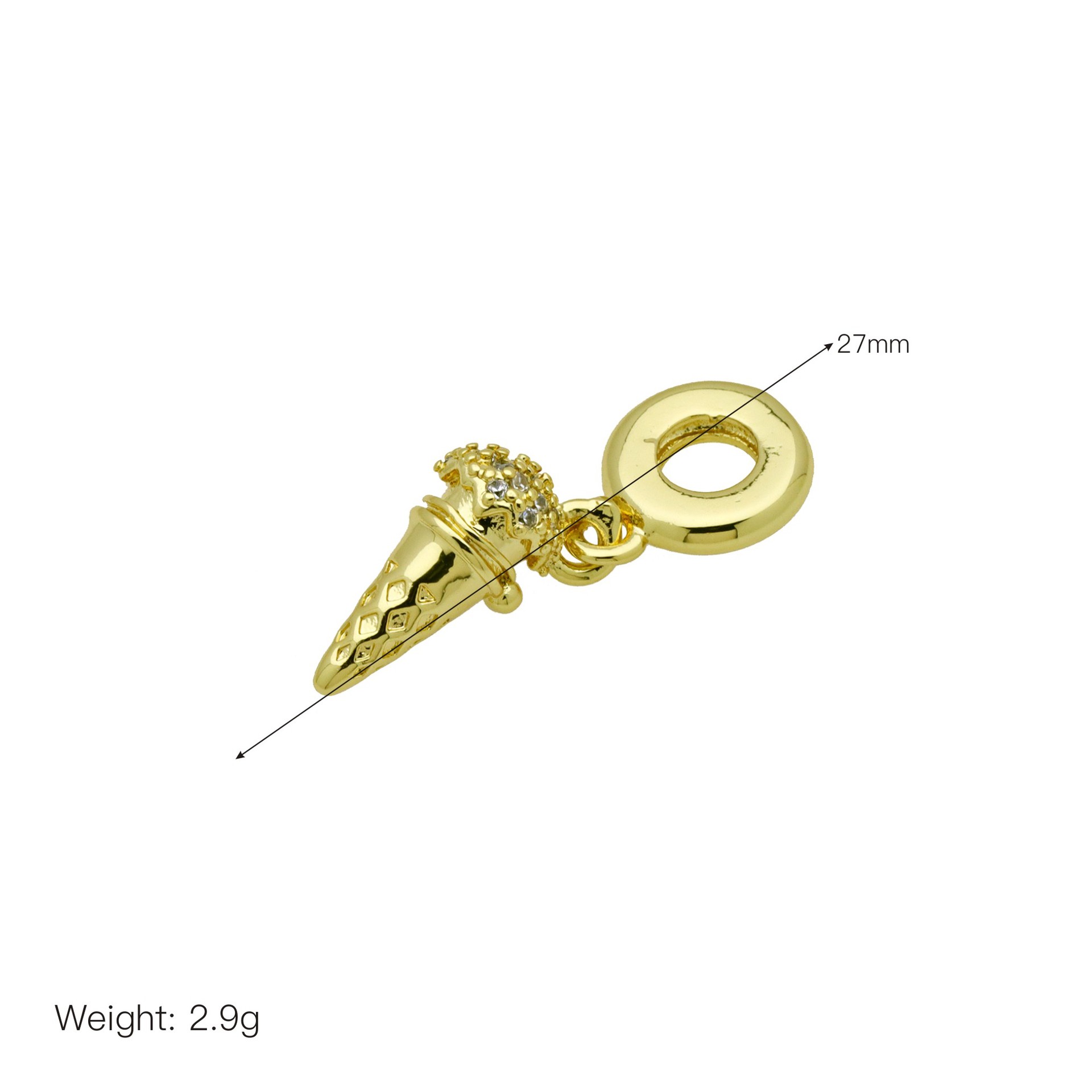 IG Style Style 1 Piece 23mm 27MM 31mm Copper 18K Gold Plated Can Wine Bottle Pendant