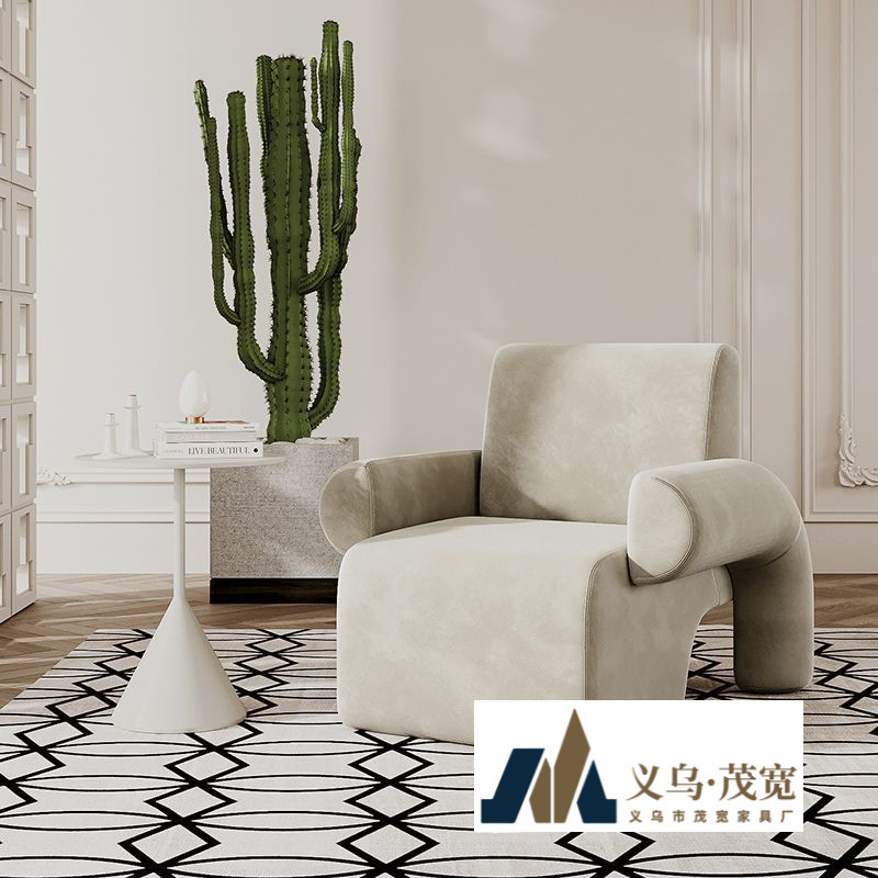 French-Style Home Living Room Small Apartment Single Sofa Chair Room Bedroom Internet Celebrity Lazy Combination Designer Single Chair