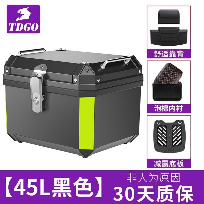 Caja trasera de motocicleta de gran capacidad no aleación de aluminio caja trasera de herramientas de scooter para vehículos eléctricos caja trasera universal
