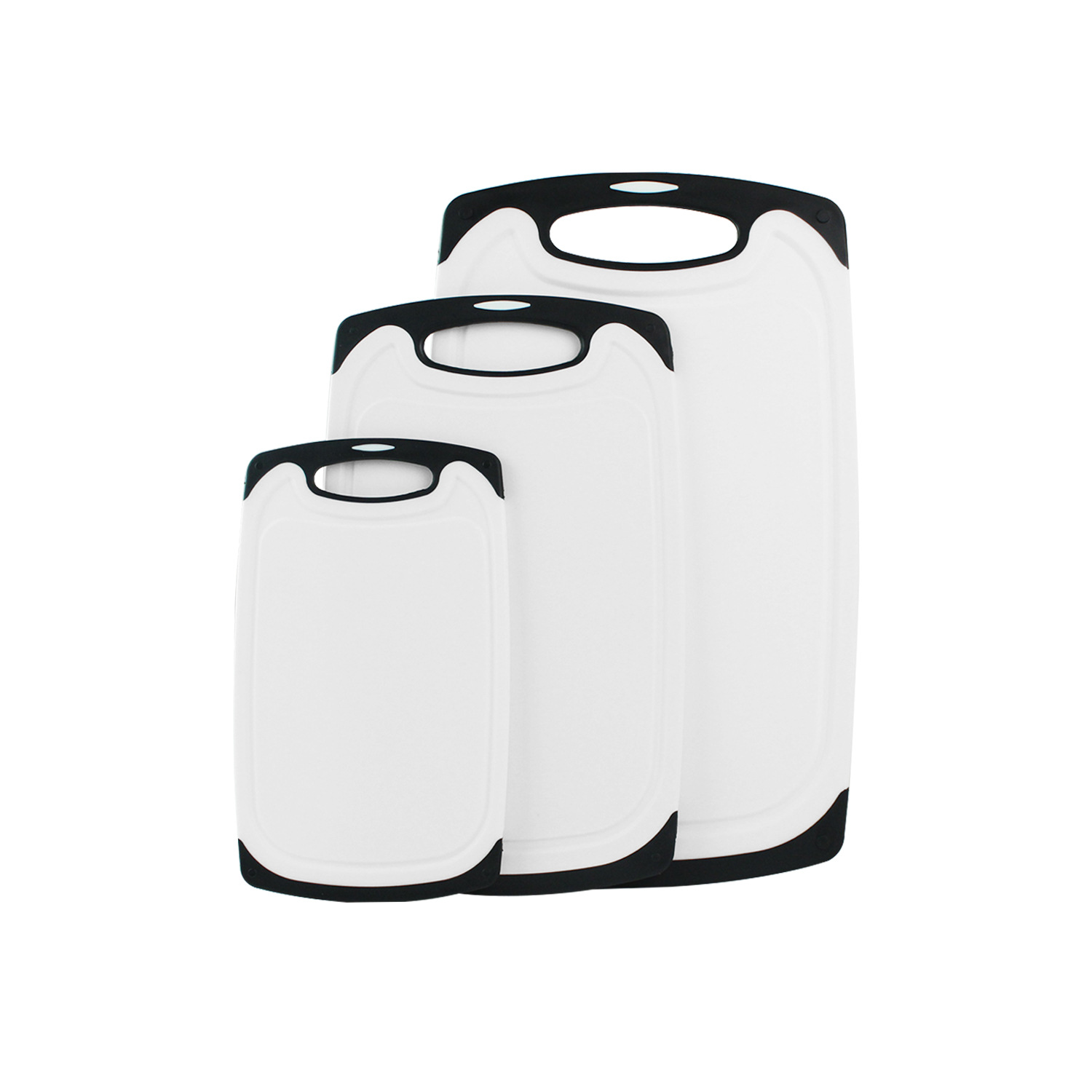 Tablero de corte de plástico Tablero de corte de cocina del hogar de Amazon Tablero de corte antideslizante Suplemento alimenticio para niños Tablero de corte de frutas Juego de tres piezas