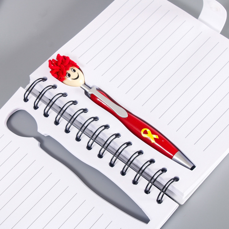 En stock A5 bobina libro de oficina de hojas sueltas papelería de negocios notas de publicidad pequeño cuaderno fresco imprimible LOGO