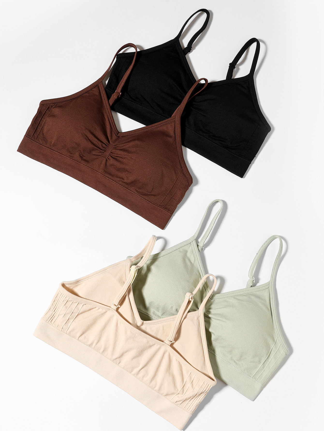 Bra deportivo con cinturón de hombro delgado con copas, cojín de pecho desmontable para mujeres, ropa interior, chaleco de fitness, chaleco de yoga sexy