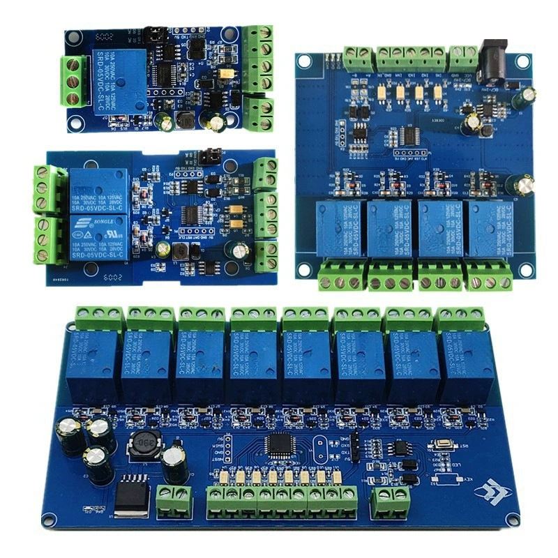 MODBUS-RTU 1/2/4/8 модуль реле для зоны отдыха, ввод и вывод RS485/TTL