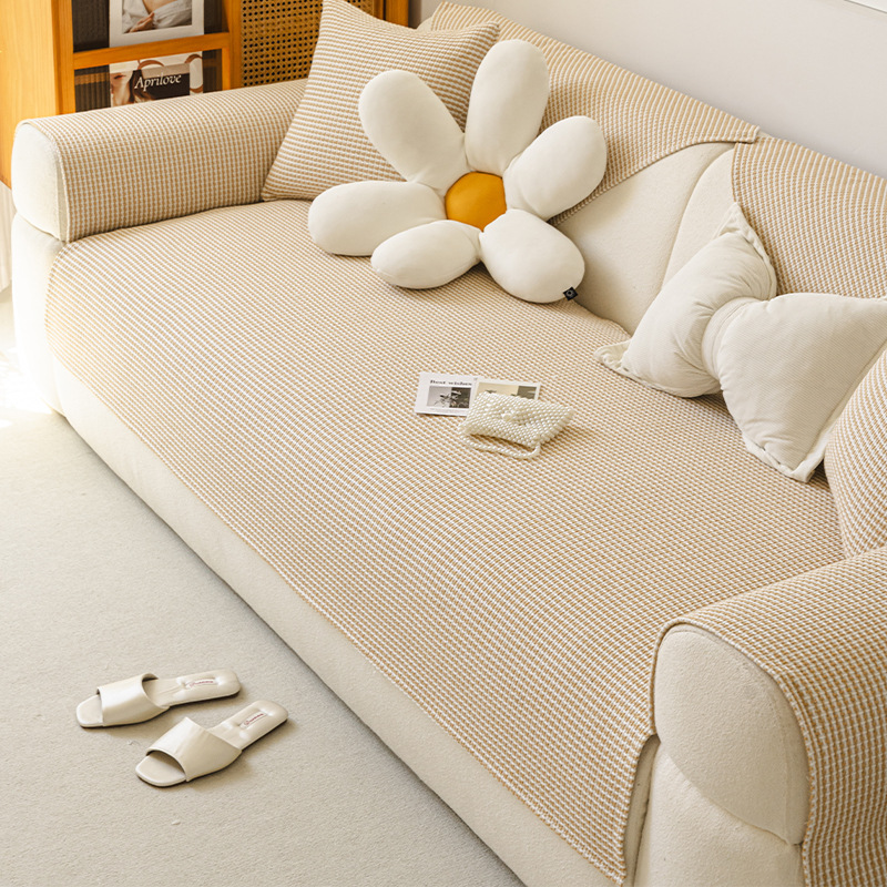 2025新款棉麻编织沙发垫四季通用防滑坐垫高级感沙发套罩盖布批发