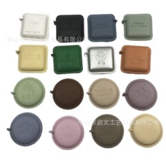 pu レザーミニ巻尺自動収縮小さな定規革巻尺ポータブル衣類測定定規革定規メーター定規はロゴとして使用できます