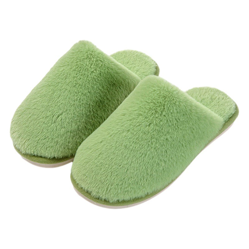 Трансграничные ins осень и зима плюшевые тапочки Баотоу ярких цветов пушистые тапочки для отдыха домашние хлопковые тапочки оптом