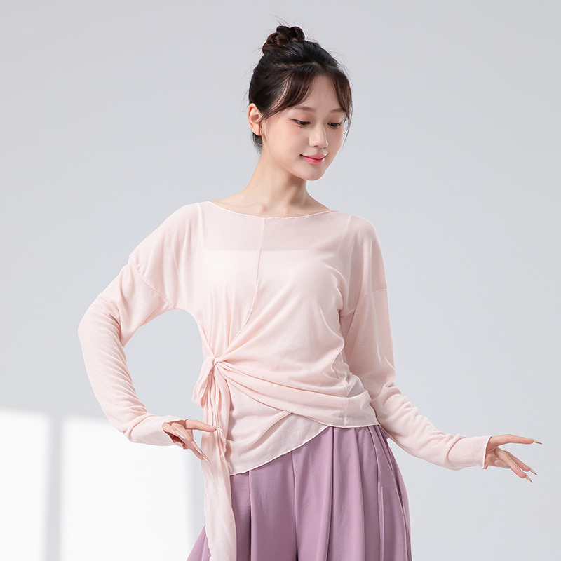 Classical Dance Clothing for Women, New Style for Daily Wear, Loose and Flowing Chinese Dance Performance Sport Yoga Top