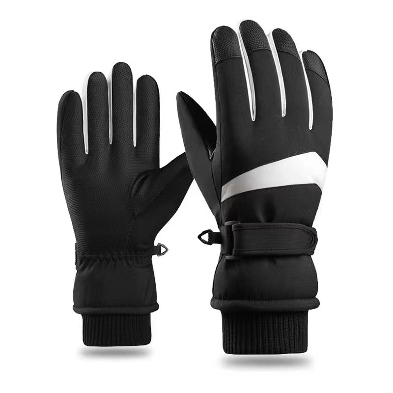 Nuevos guantes de esquí de invierno para hombres y mujeres al aire libre ciclismo impermeable antideslizante pantalla táctil cálido forro polar engrosado transfronterizo al por mayor