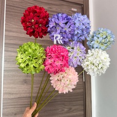 廠家批發仿真花繡球花蔥球假花婚慶插花路引裝飾家居軟裝裝飾花材