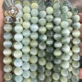 厂家直销混彩彩色猫眼石 半成品DIY手工手链项链吊坠饰品配件批发