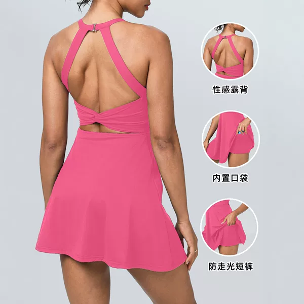 Women's Tennis Skirt with Detachable High-Elastic Straps, Sports Short Skirt for Fitness, Running, Outdoor Yoga, Quick-Drying and Breathable