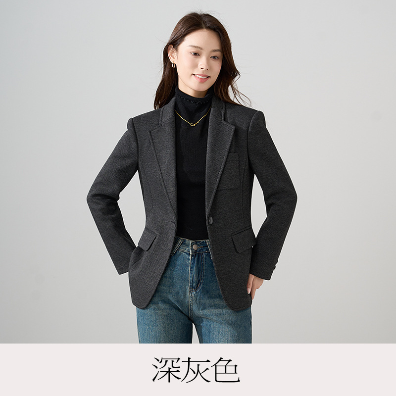 2025秋冬新款高级感休闲西装外套女英伦风修身显瘦百搭西服上衣秋|undefined