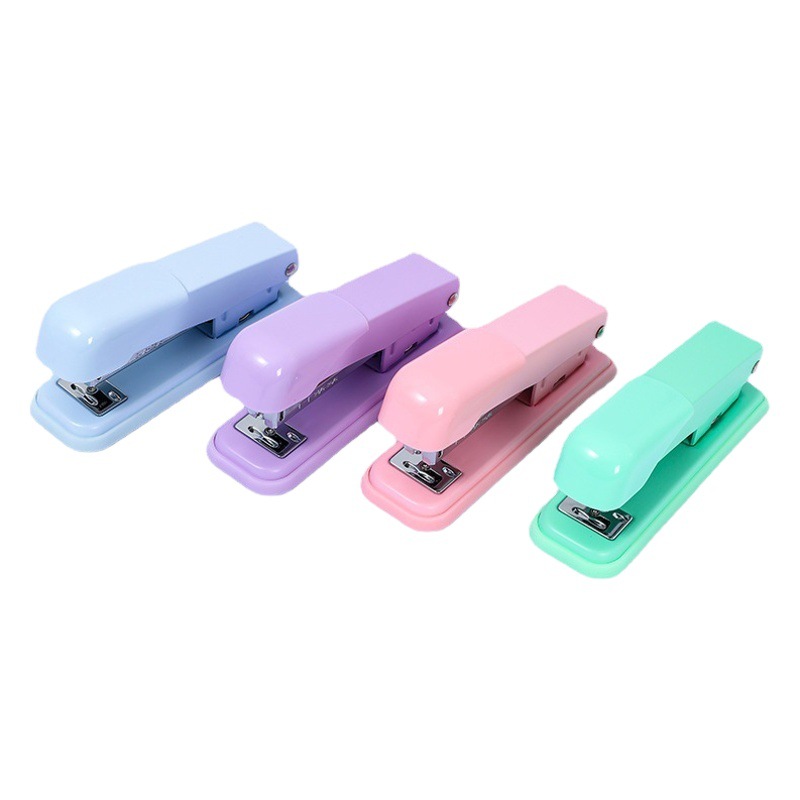 No. 12 grapadora macaron color multifuncional grapadora vinculante Oficina de ahorro de trabajo dedicado estudiante grapadora al por mayor