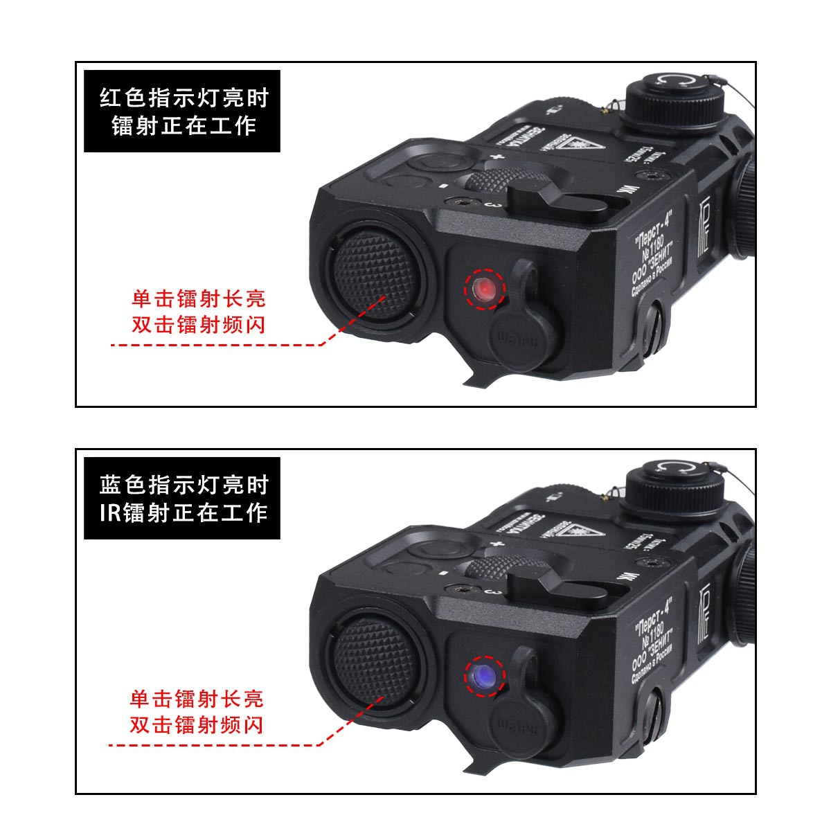 Cnc All-Metal Anode Zenninte Perst-4 Laser Pointer Green Laser with Ir Outdoor Tactical Headlamp