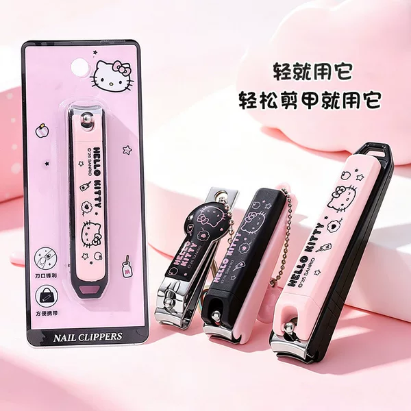 HELLO KITTY cute style nail clippers, portable multifunctional nail cutter set for students, available for wholesale
