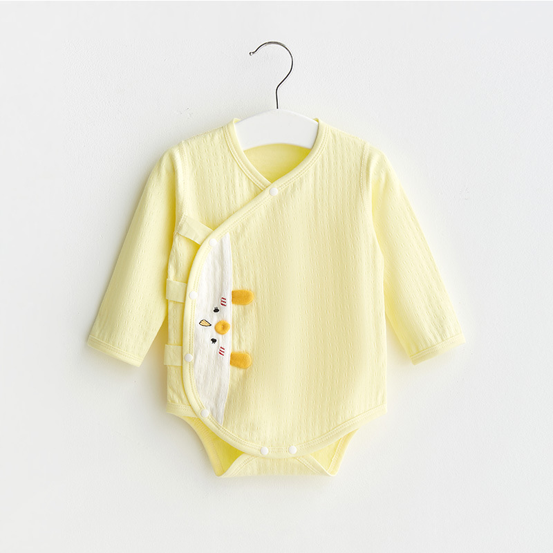 Mameluco para bebé de primavera, otoño y verano, de algodón puro, manga larga, triangular, ropa para recién nacidos, unisex, mono para bebé