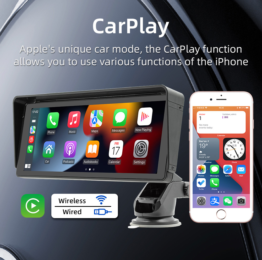 Wireless Carplay Sunshade Model 10.26inch Hd Large Screen Bluetooth Car Mp5 Player Convenient Navigation