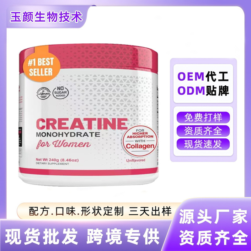 新品TK跨境供应爆款240g一水肌酸粉CREATINE源头工厂直销支持OE M|undefined