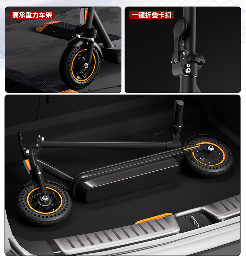 Electric Scooter Overseas Warehouse 10inch High Endurance Anti-Puncture Tire Led Adult Mobility Scooter Foldable