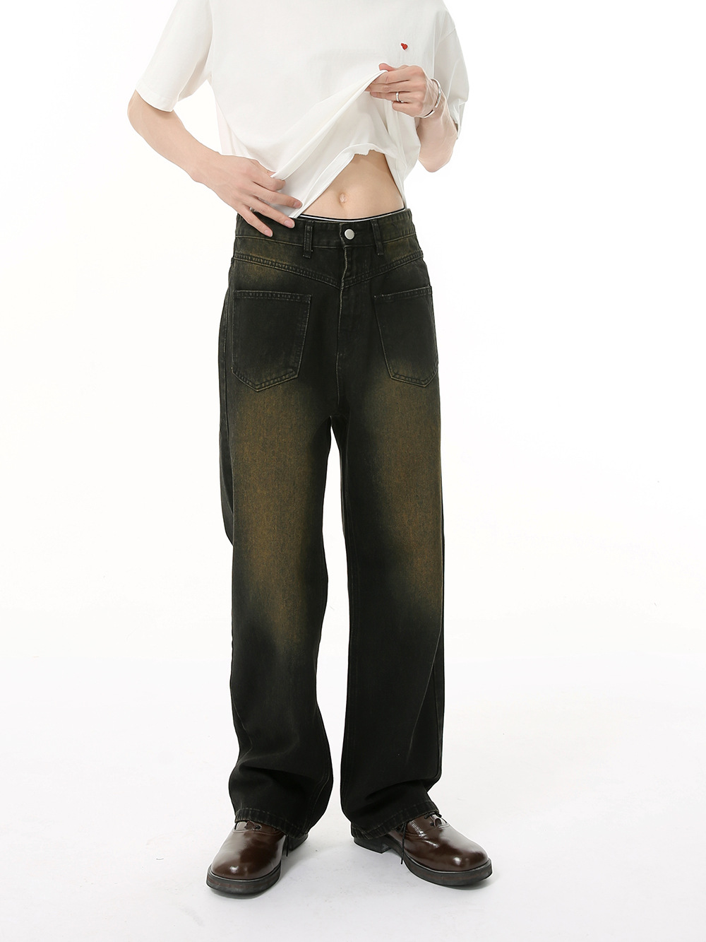 MTLCLOTHES Ropa de hombre | American cleanfit street bolsillo anti-desgaste jeans sueltos delgados de moda