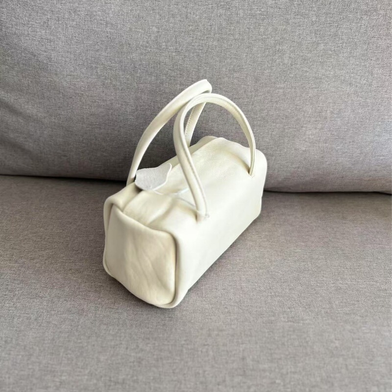 Le Orange New Style Cute Planting Sheepskin Frosted Sheepskin Toast Bag Tofu Bag Genuine Leather Women's Handbag