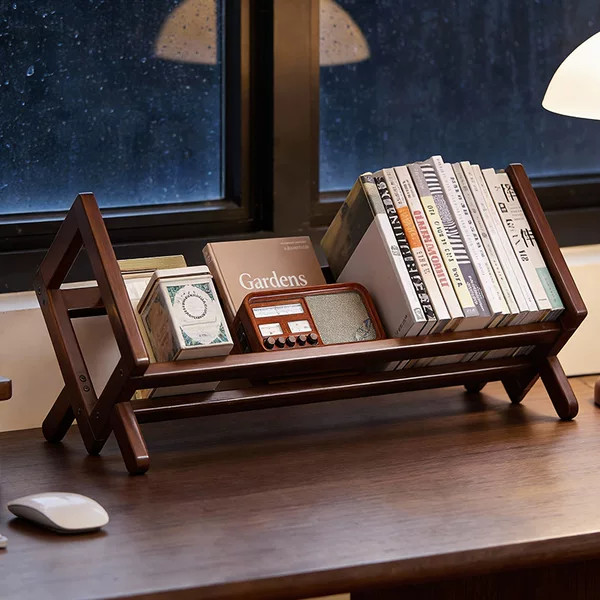 Desktop Bookshelf for Home Office, Tabletop Dining Table, Multi-Layer Living Room Simple Organizing and Storage Rack