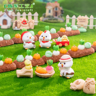 Micro landscape creative cute chicken vegetable garden farm DIY decoration accessories moss gardening landscaping small ornaments