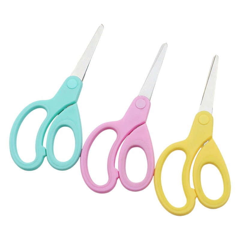 Tijeras de mano izquierda para estudiantes tijeras para zurdos tijeras de oficina de acero inoxidable para el hogar tijeras pequeñas hechas a mano para niños fábrica al por mayor