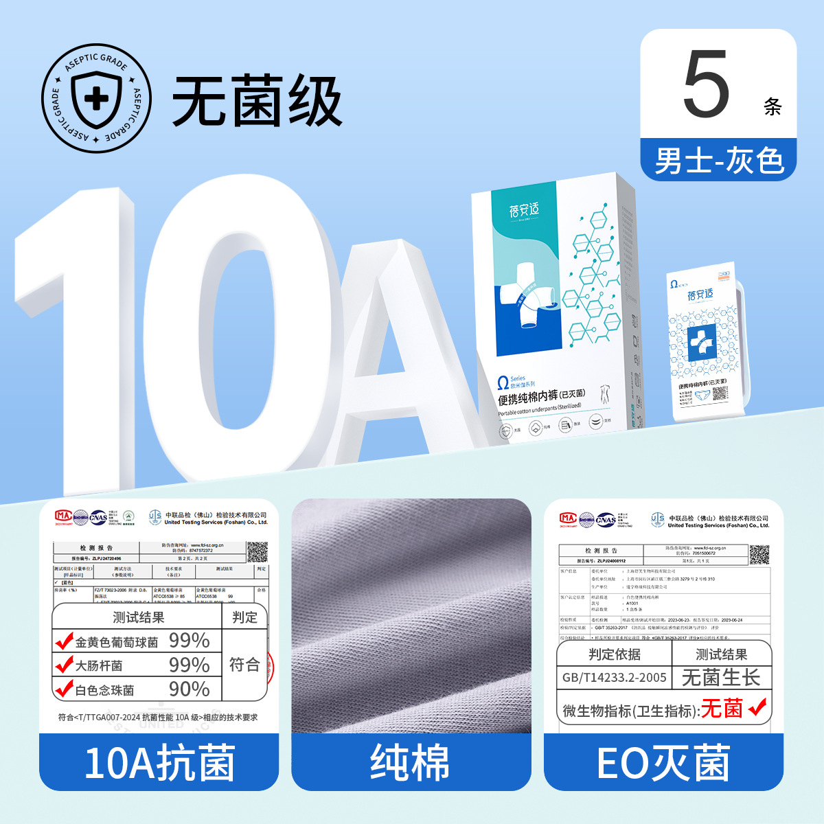 使い捨て下着 純綿 無菌 個別包装 ODM カスタム 男女兼用下着 綿100% ショーツ 産後 抗菌 OEM