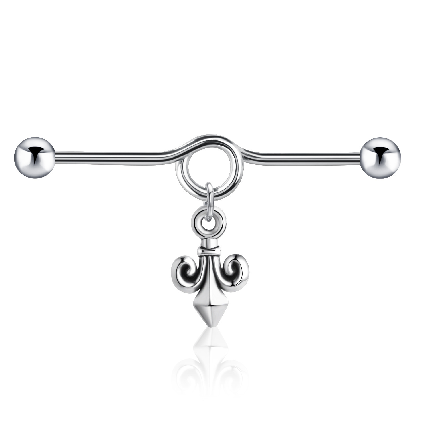Pointed titanium steel lip stud product view