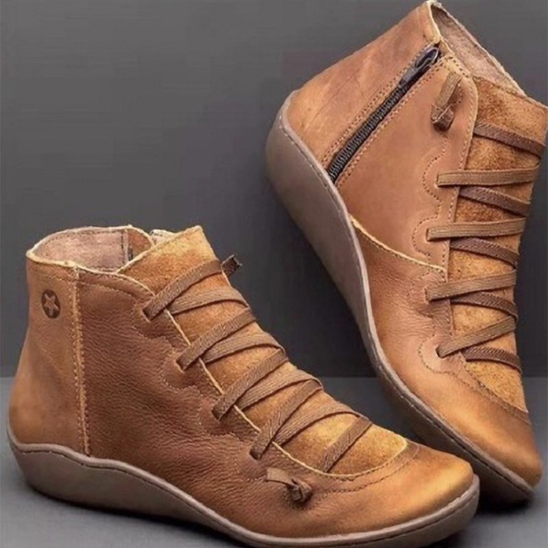 ShoeVault 2024 European And American Cross-Border Autumn Winter New Women's Large Size British Martin Casual Ankle_voghion.com