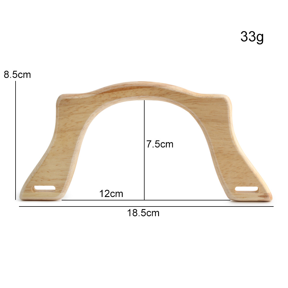 Transfronterizos exclusivos para bolsas de aire nacionales ranuradas en forma de D, mano de madera semicircular, mano de madera sólida, mano de madera DIY de alta calidad image 27