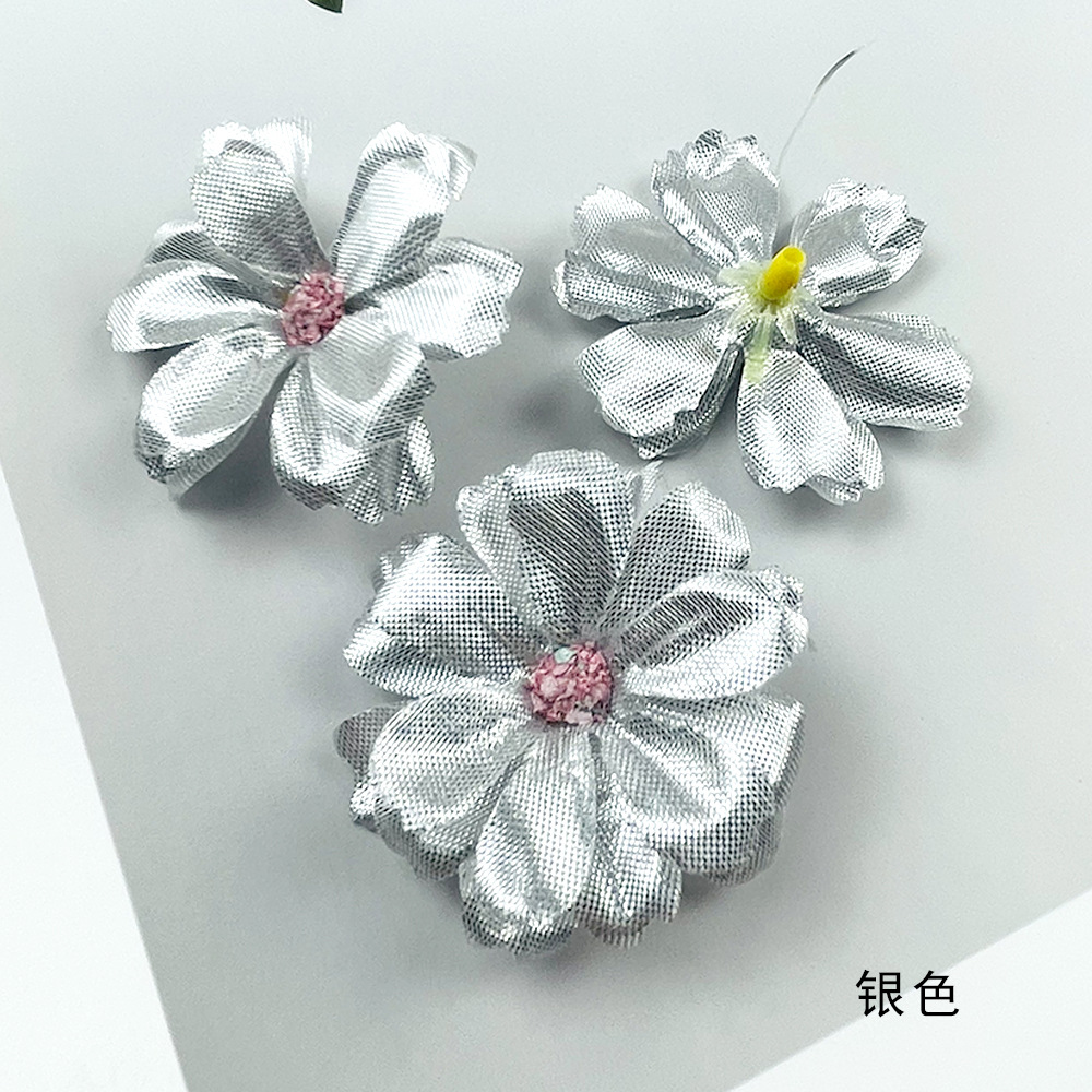 4.5cm núcleo de hierba flor de ciruela DIY hecha a mano material de ropa flores falsas flores decoración de pared de flores