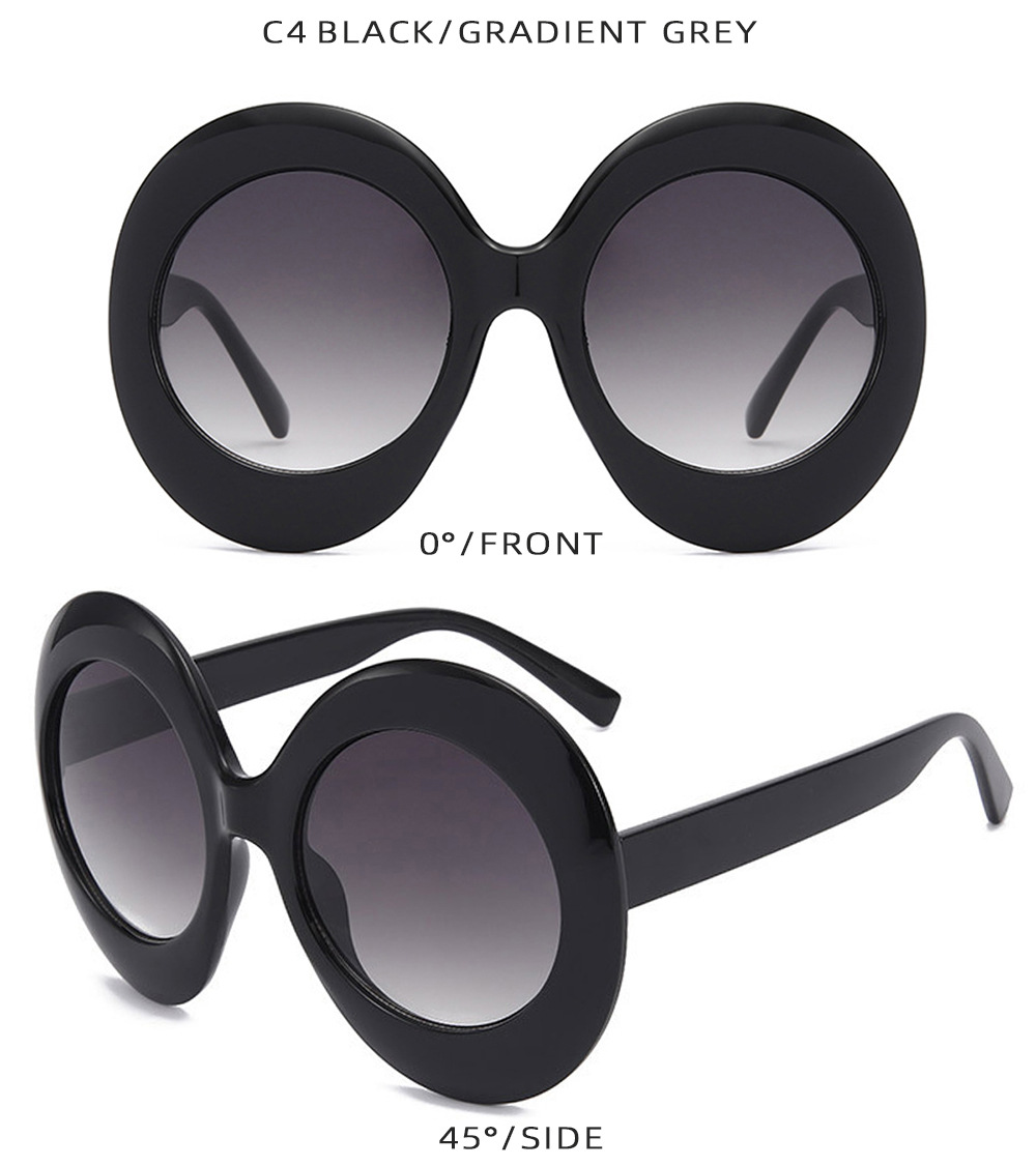 Exaggerated Streetwear Geometric Pc Round Frame Full Frame Glasses display picture 7