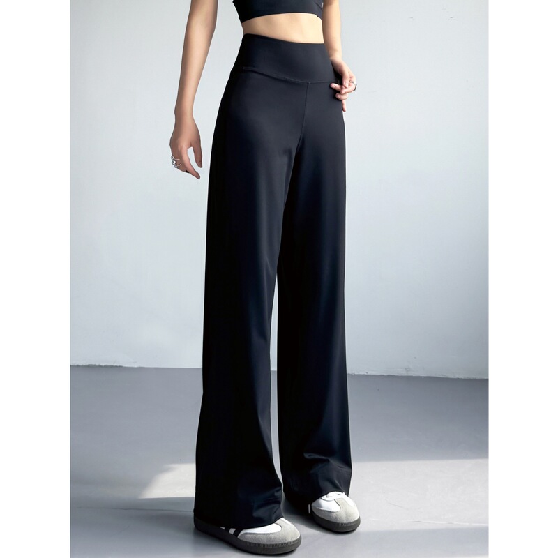 Straight-Leg Slimming Sports Pants for Women, Autumn Loose Casual Running Long Pants, Spring and Autumn Pilates Wide-Leg Yoga Fitness Pants