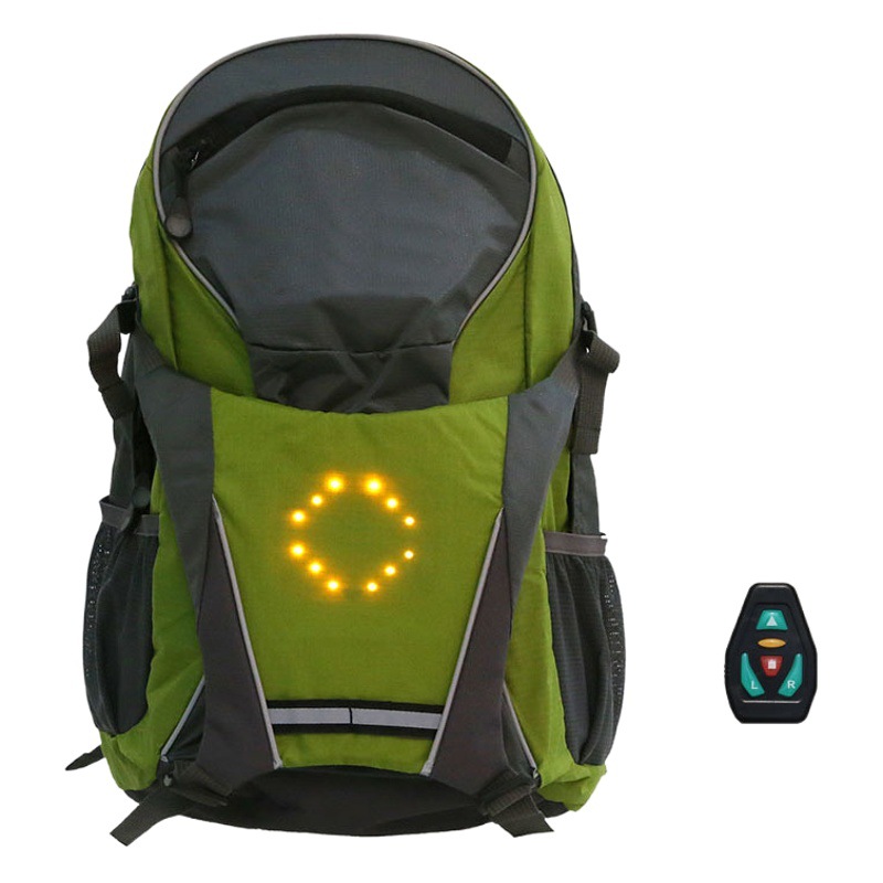 Luminous Backpack Remote Control Turn Light Backpack Cycling Backpack Backpack Casual Backpack Led Warning Cycling Bag
