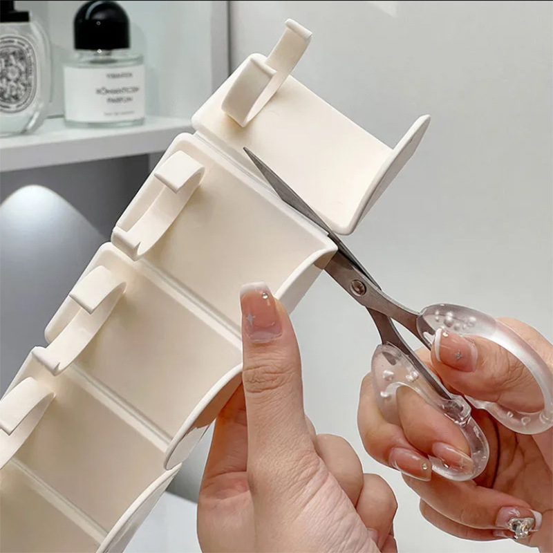 可裁剪聯排置物架5連化妝品收納架鏡櫃收納神器免打孔無痕貼片