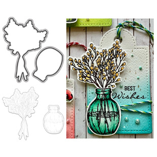 Handbook Decoration Silicone Seal Handmade Paper Art Creative Embossing Knife Mold Bottle Flower Arrangement Transparent Seal Cross-Border Delivery