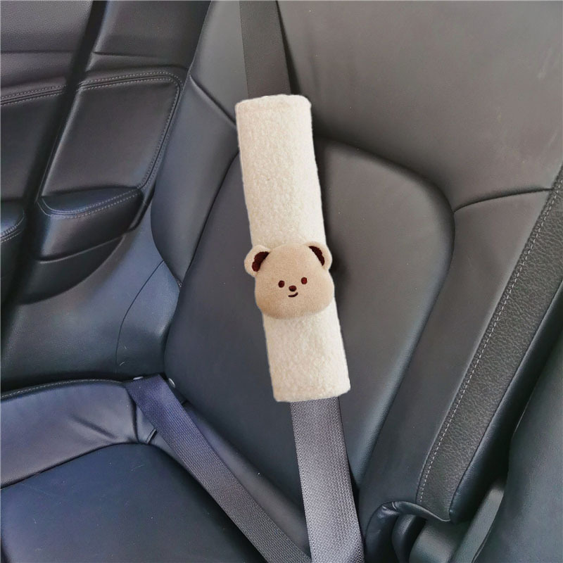 可爱小熊儿童汽车安全带护肩婴儿车童车手推车宝宝肩带防磨保护套