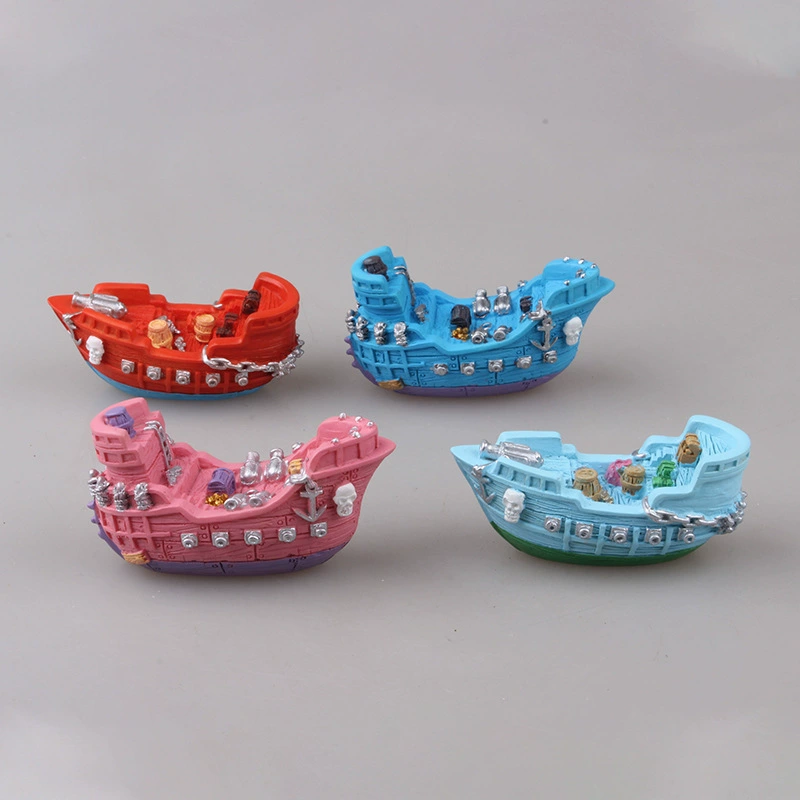 Средиземноморские украшения из смолы слиток корабль украшения Приморский туристический сувенир смола корабль Небольшой Пиратский корабль Смола слиток корабль