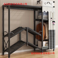 折りたたみ式シンプルワードローブ、自宅の寝室用、取り付け不要の布製ワードローブ、小さなアパート、完全なスチールフレーム、強くて耐久性のある、賃貸住宅用