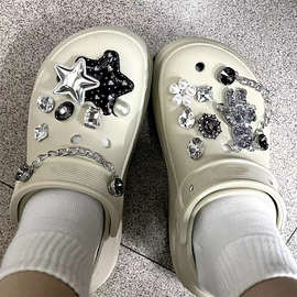 新款洞洞鞋配饰水晶玻璃钻鞋花装饰扣diy配件鞋扣鞋面装饰鞋花